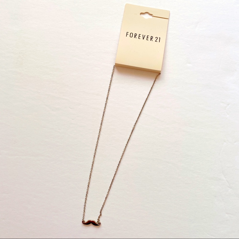 Forever 21 Dainty Moustache Necklace